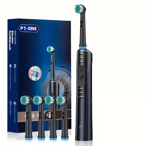 Electric Toothbrush with 4 Replacement Heads – Advanced Oral Hygiene