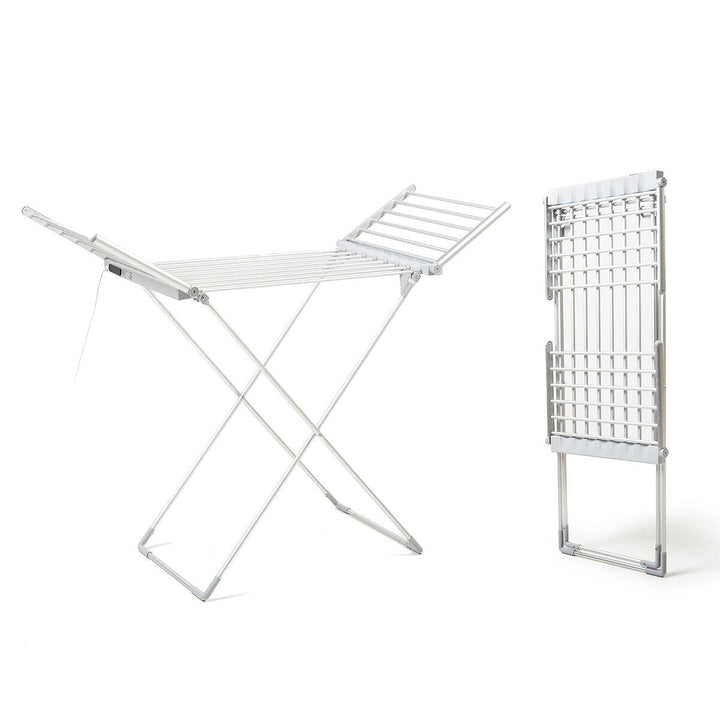 InnovaGoods Warmmat 230 W 20-Bar Folding Electric Clothesline with Wings, Touch Screen, Timer and Temperature Control